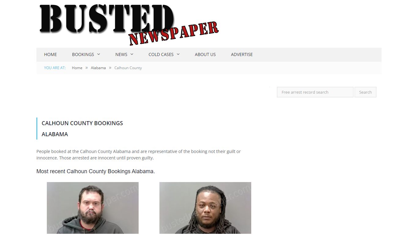 Calhoun County, AL Mugshots - BUSTEDNEWSPAPER.COM